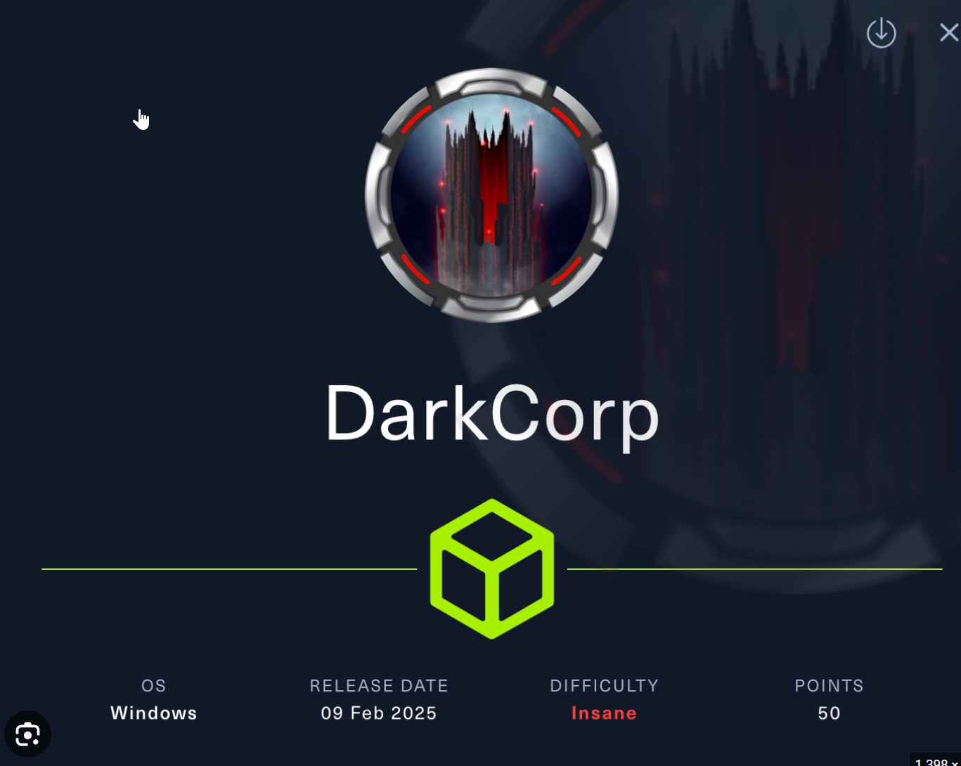DarkCorp HTB machine preview