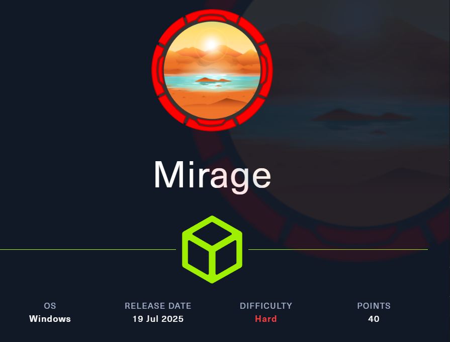 Mirage HTB machine preview